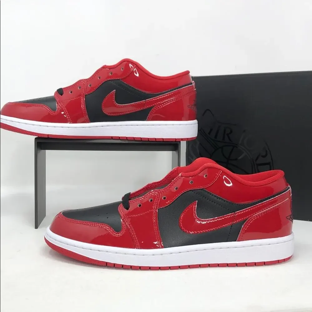 Nike Air Jordan 1 Low SE Patent Bred HV4089-006 Men’s Sneakers - Size 10